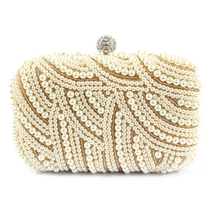 Amazing Pearl With Crystal/Rhinestone Chain Clutches