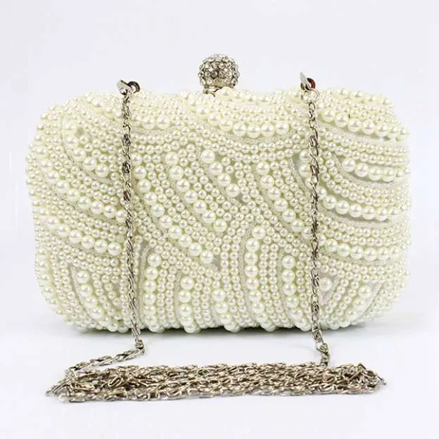 Amazing Pearl With Crystal/Rhinestone Chain Clutches