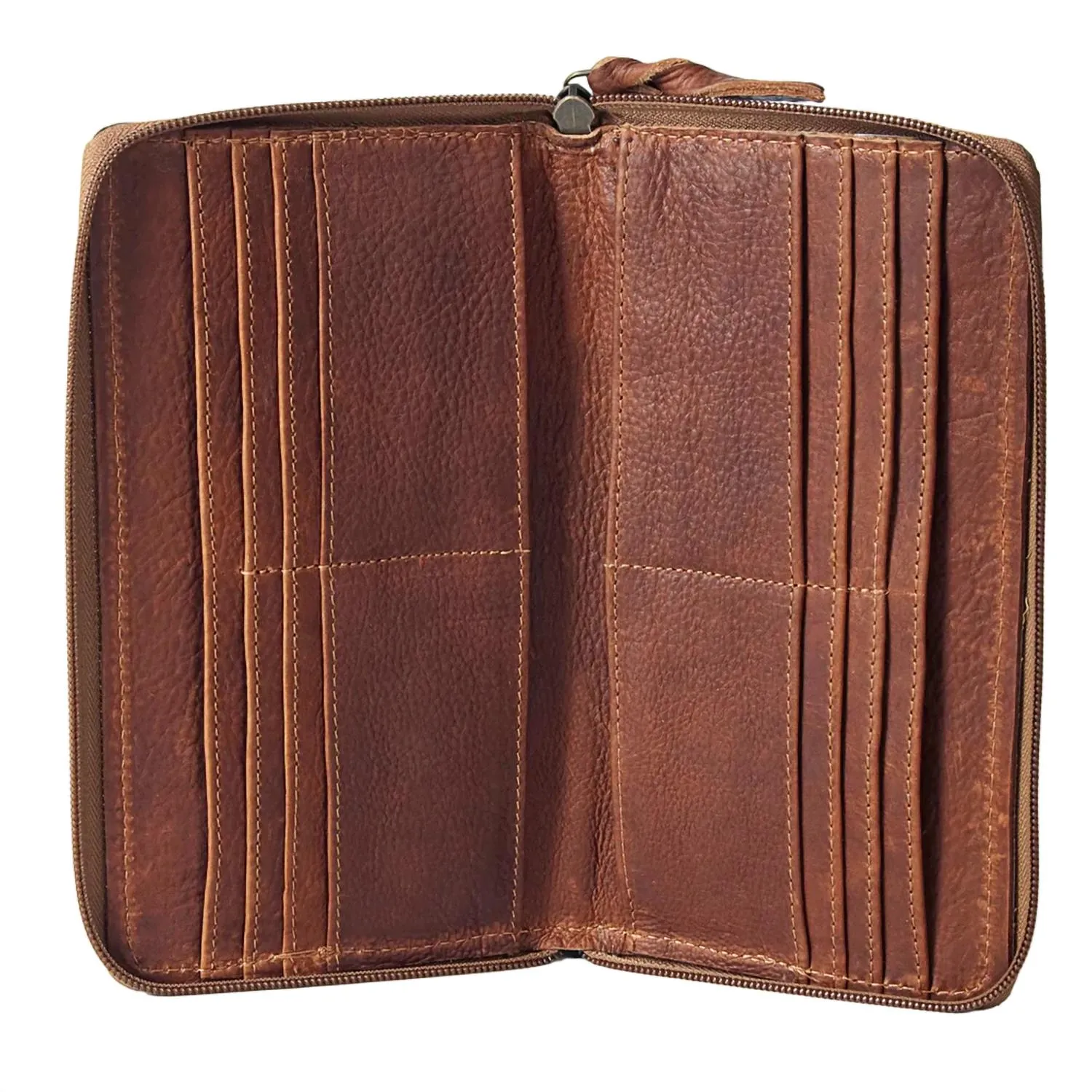 American Darling - Ranchin' Dream Tooled Leather Zip Wallet