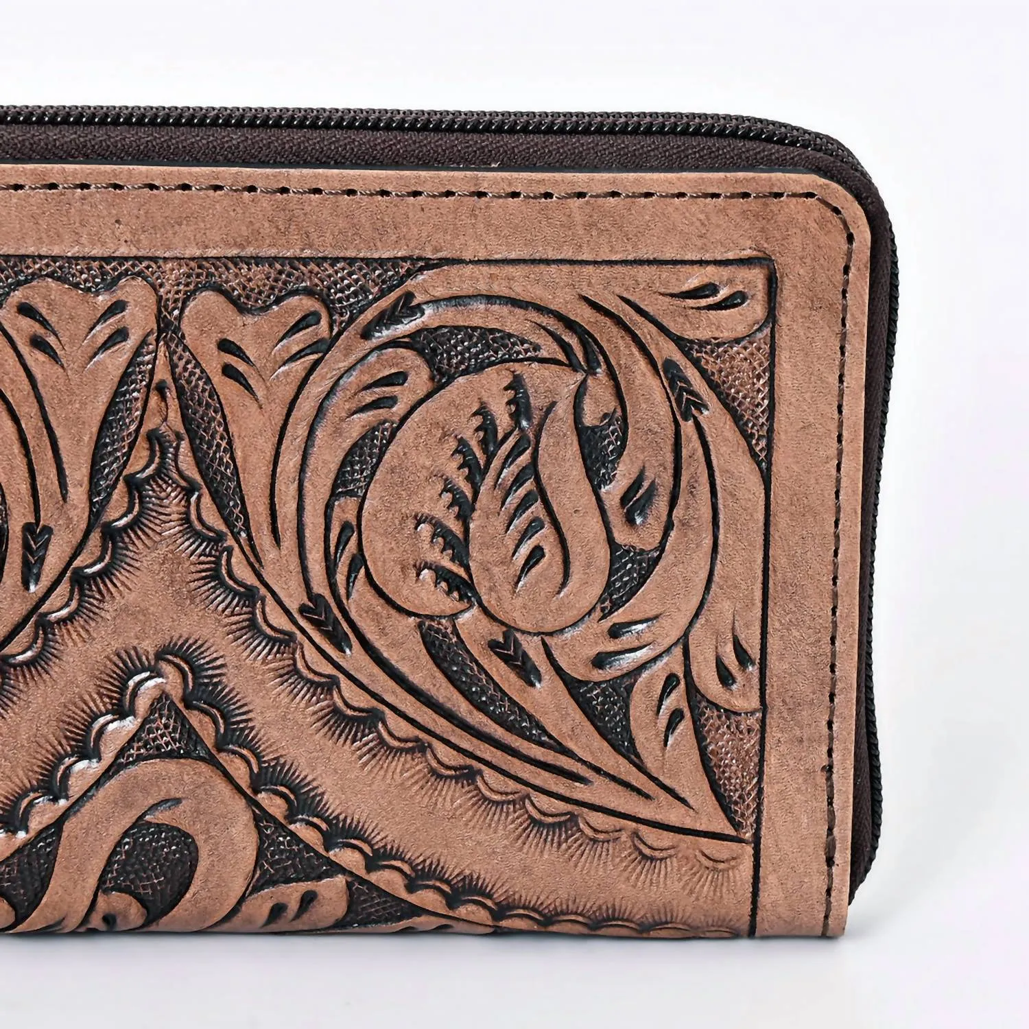 American Darling - Tanya Tooled Leather Zip Wallet