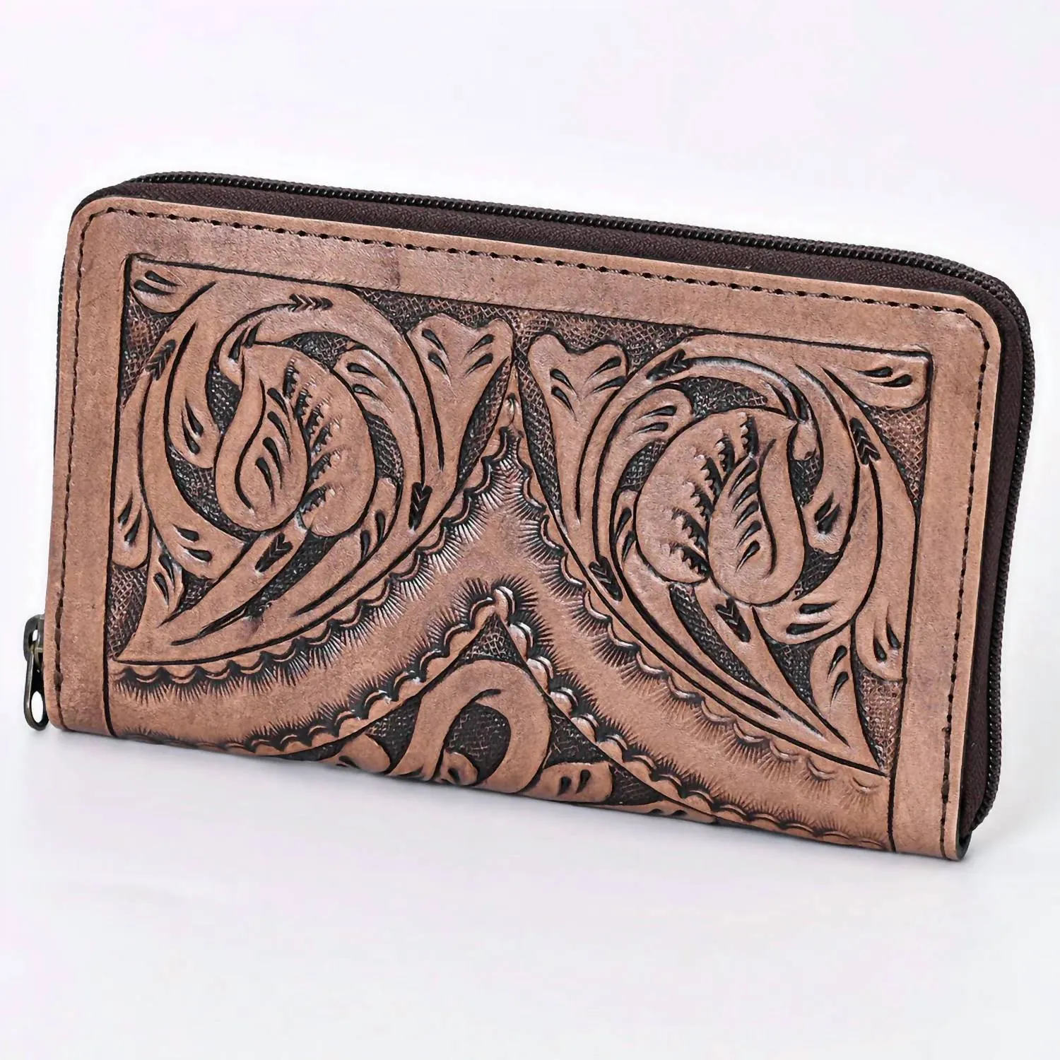 American Darling - Tanya Tooled Leather Zip Wallet