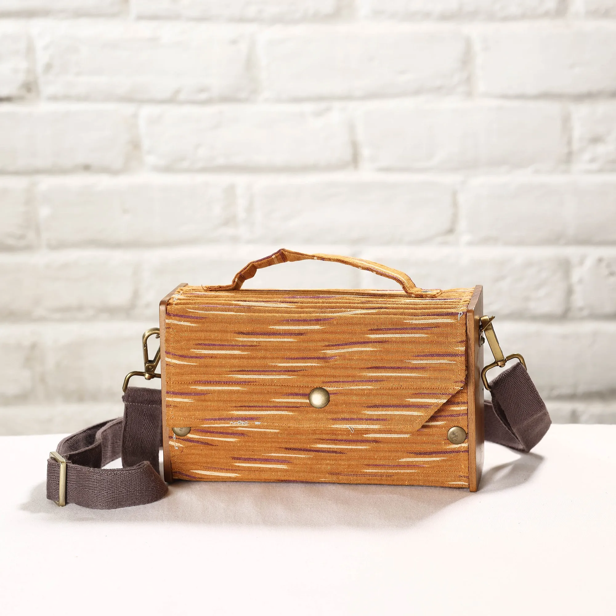 Beige - DIY Box Sling Bag / Clutch with Changeable Sleeve