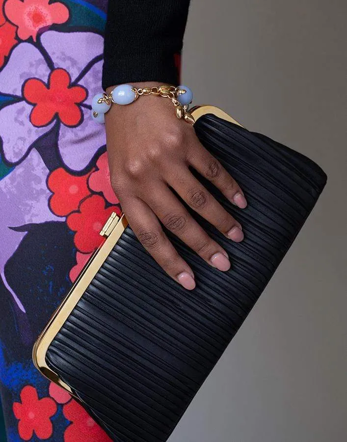 Black Susanna Frame Clutch