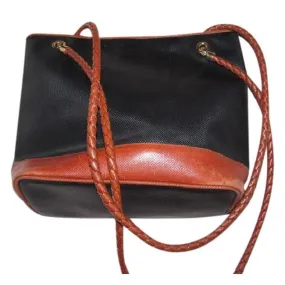 Bottega Veneta Vintage Marco Polo Brown & Black Leather Purse