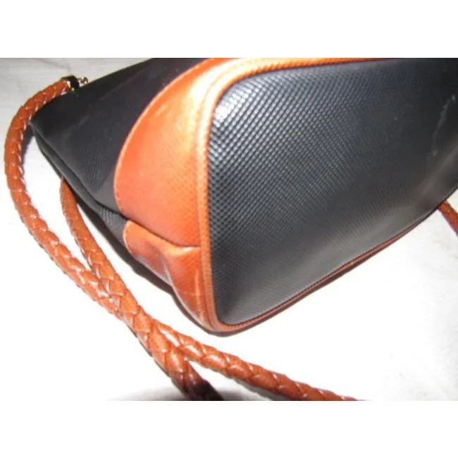 Bottega Veneta Vintage Marco Polo Brown & Black Leather Purse