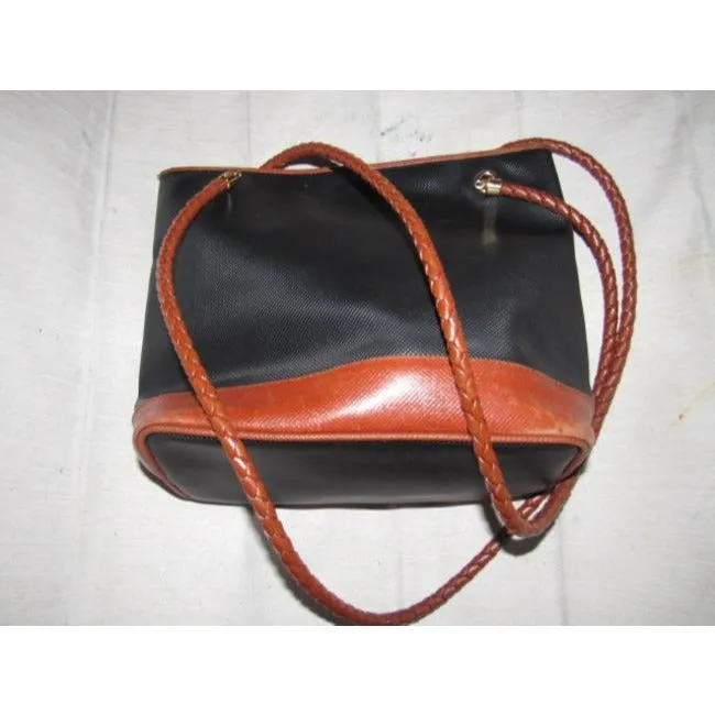 Bottega Veneta Vintage Marco Polo Brown & Black Leather Purse