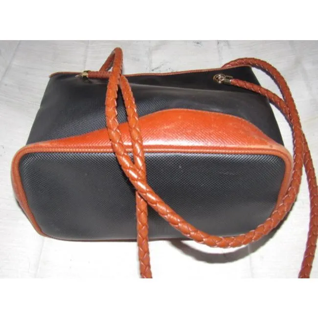 Bottega Veneta Vintage Marco Polo Brown & Black Leather Purse
