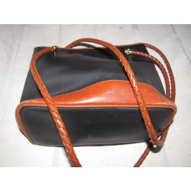 Bottega Veneta Vintage Marco Polo Brown & Black Leather Purse
