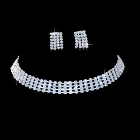 Bridal Jewelry Set Crystal Rhinestone Choker 5