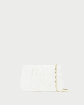 Brit White Lace Flat Clutch
