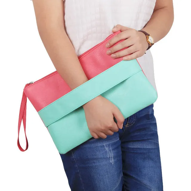 Candy Color Leather Women Bag Day