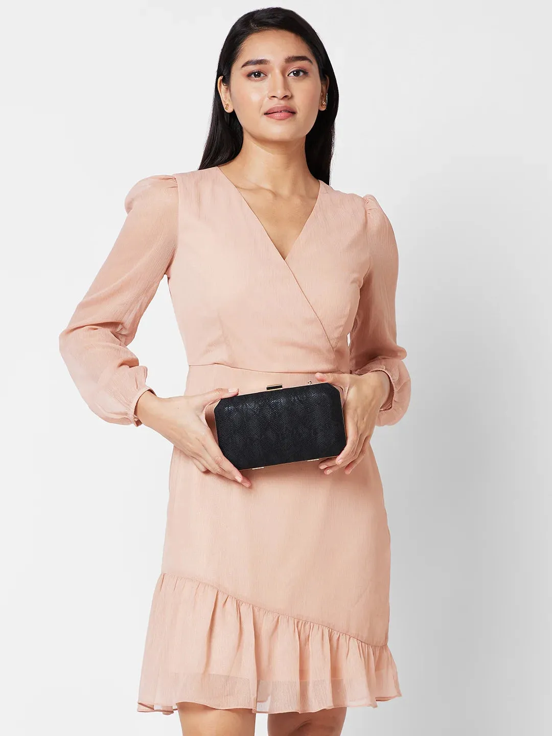 Caprese Party Merle Box Clutch Medium Black