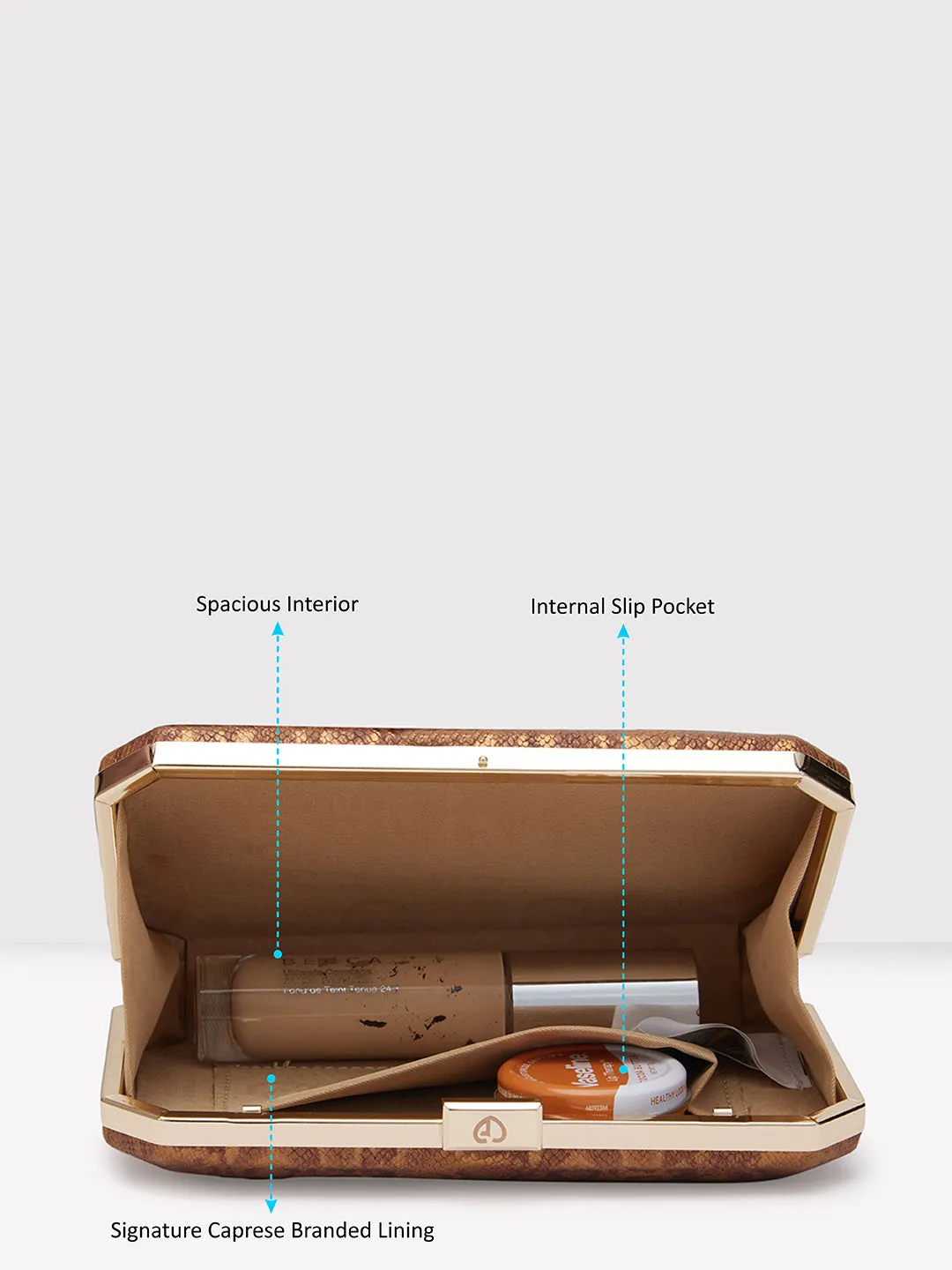 Caprese Party Merle Box Clutch Medium Copper