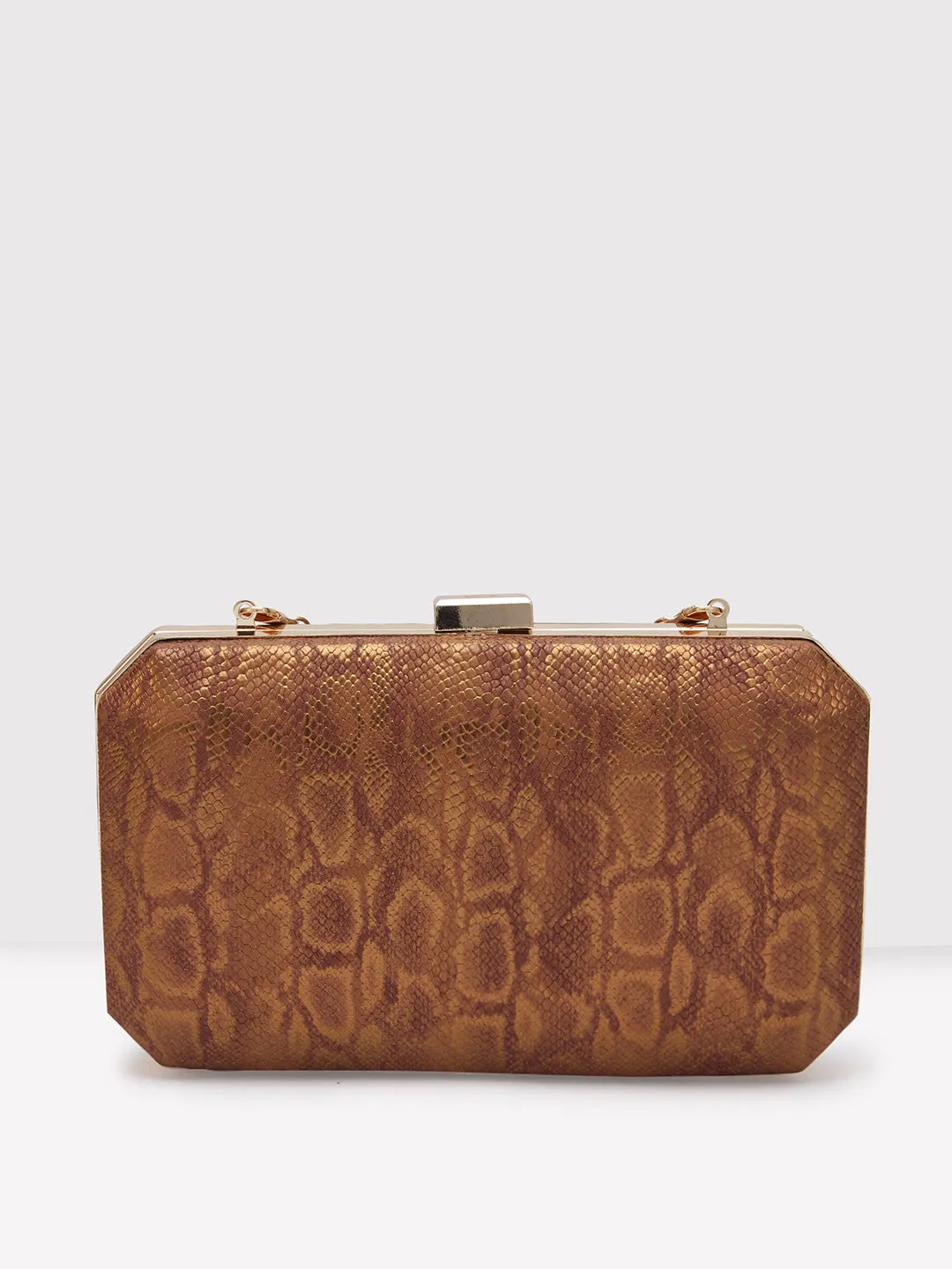 Caprese Party Merle Box Clutch Medium Copper