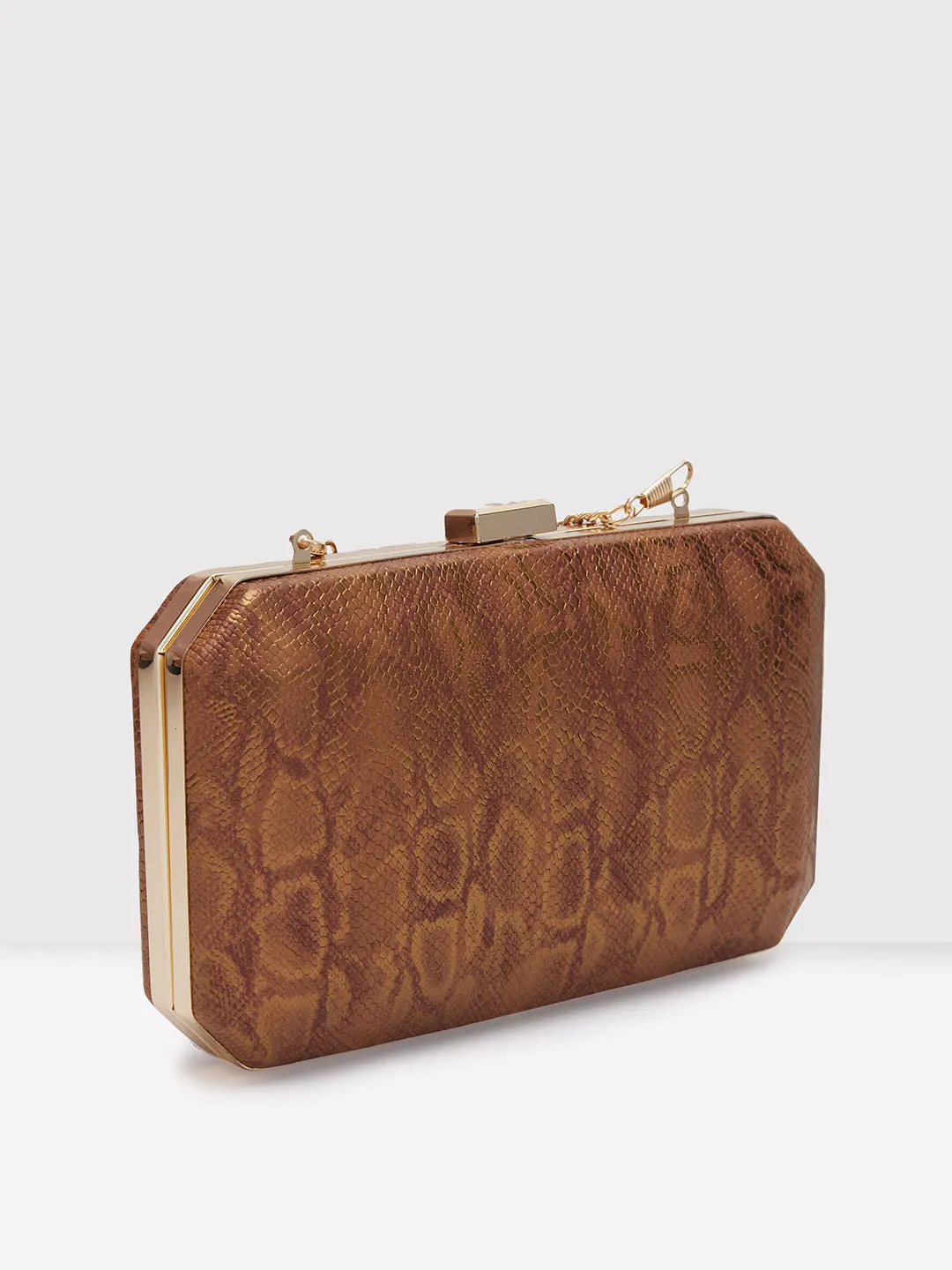 Caprese Party Merle Box Clutch Medium Copper