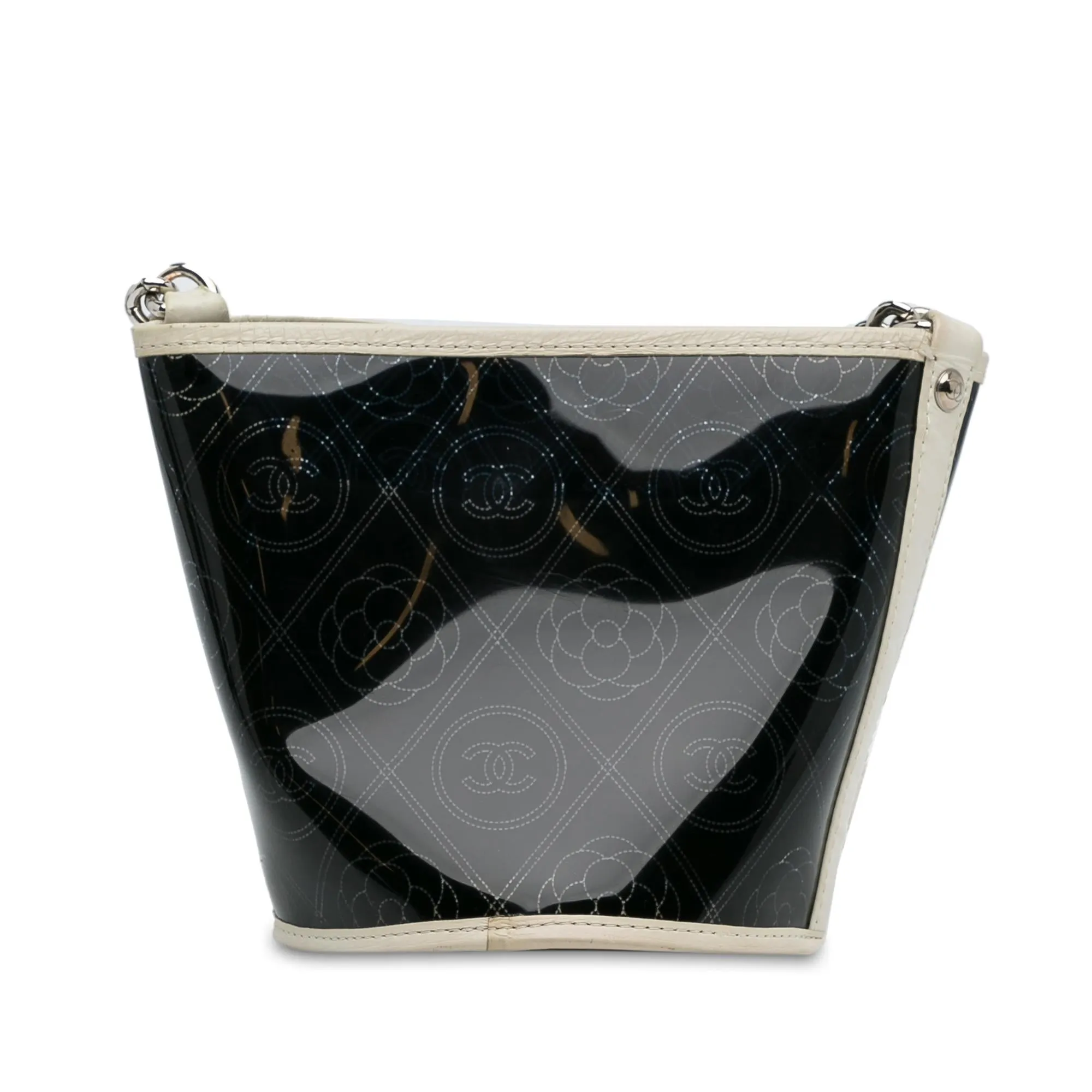 Chanel Crumpled Calfskin PVC Camellia Bucket (SHG-gZFHoM)