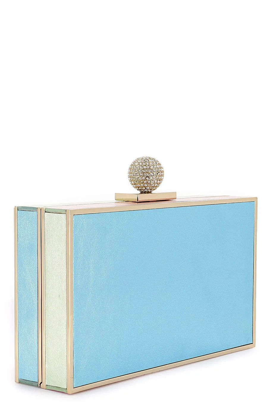 Clara Box Clutch - Metallic