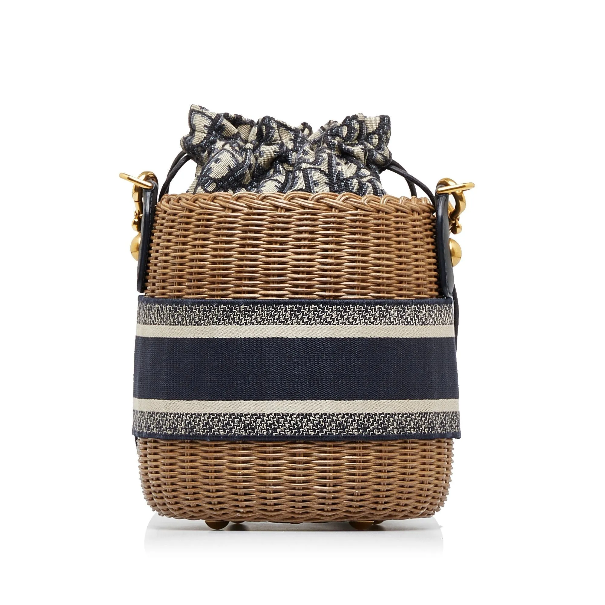 Dior Oblique Wicker Bucket Bag (SHG-o1Sr1Y)