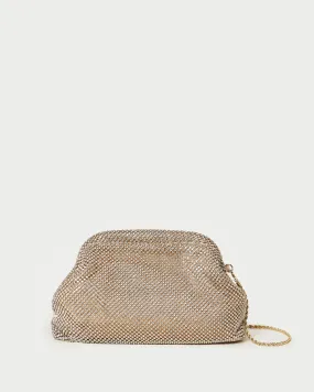 Doreen Gold Diamanté Frame Pouch