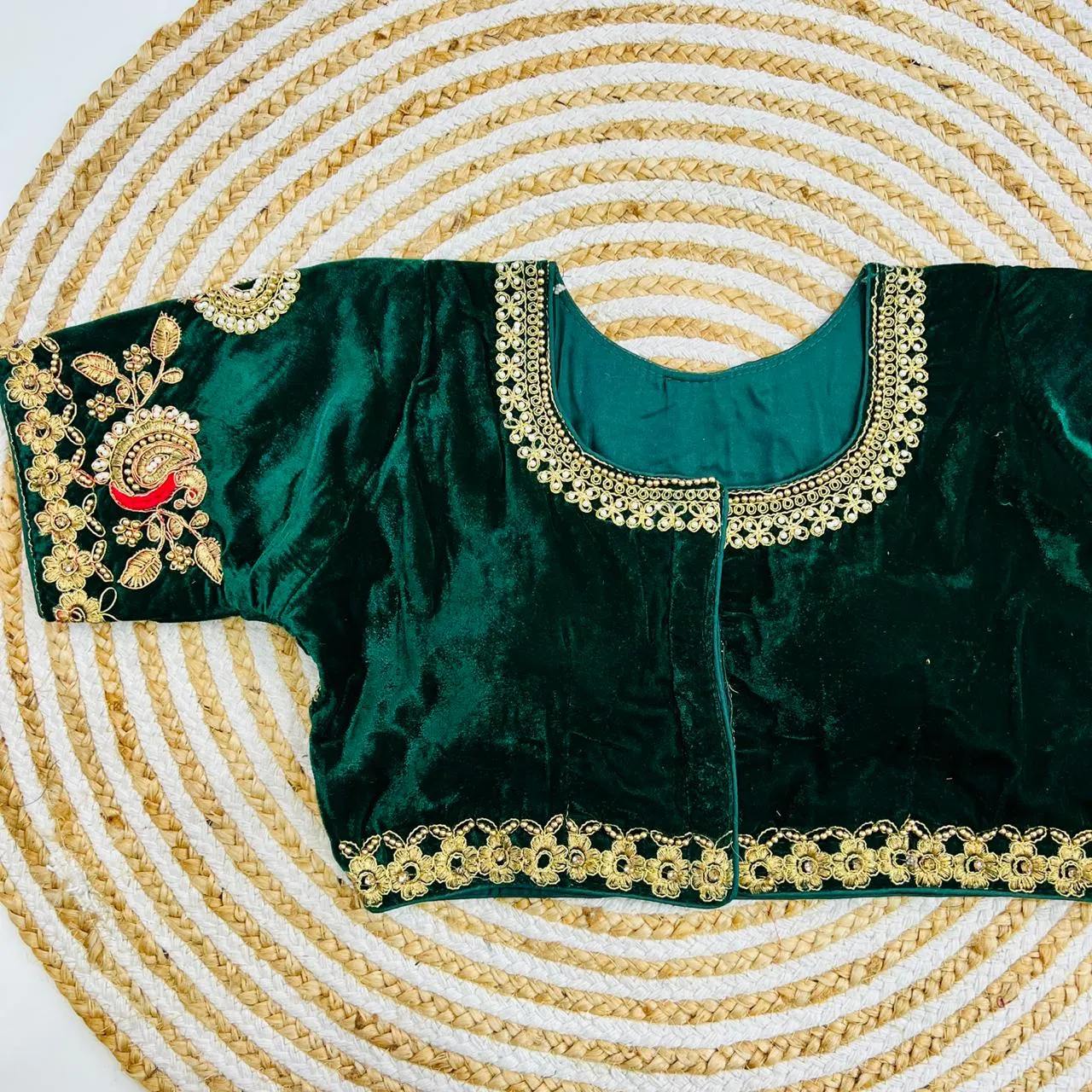 FANCY VELVET HANDWORK BRIDAL BLOUSE