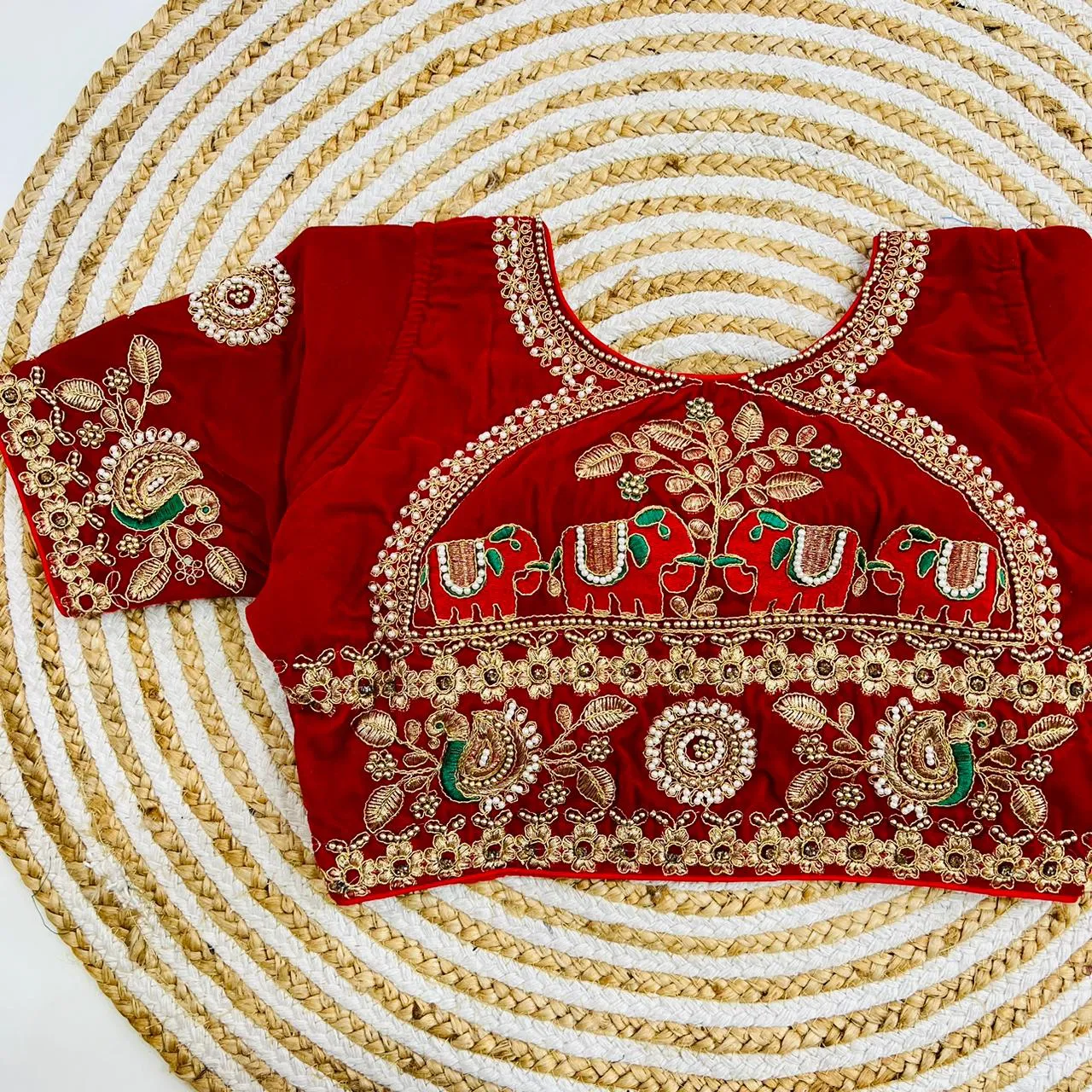 FANCY VELVET HANDWORK BRIDAL BLOUSE