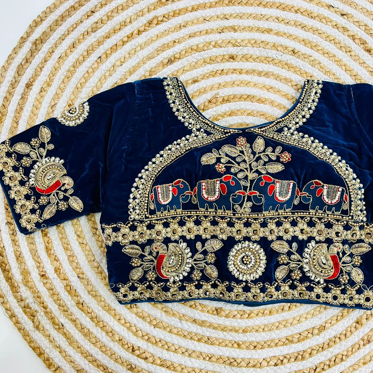 FANCY VELVET HANDWORK BRIDAL BLOUSE