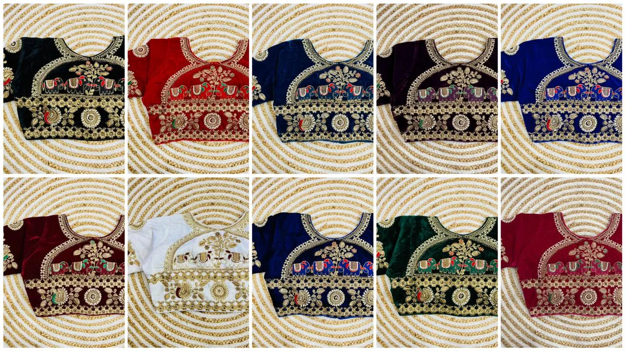 FANCY VELVET HANDWORK BRIDAL BLOUSE