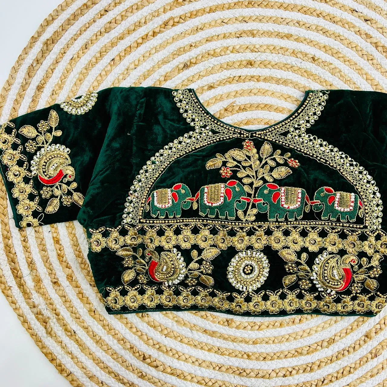 FANCY VELVET HANDWORK BRIDAL BLOUSE