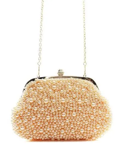 Faux Pearl Evening Clutch