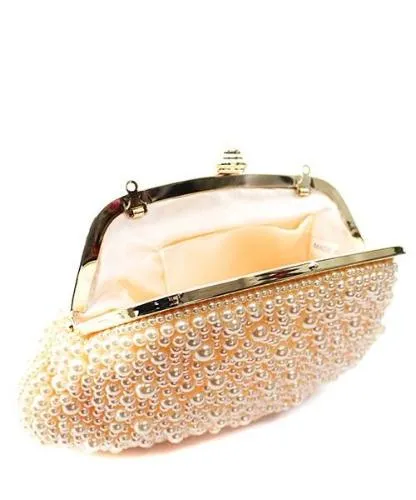 Faux Pearl Evening Clutch