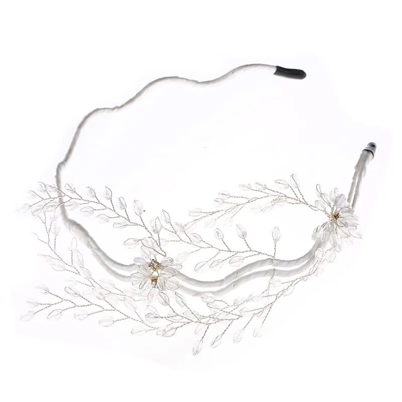 Floral Clear Crystal Jewelled Hairband