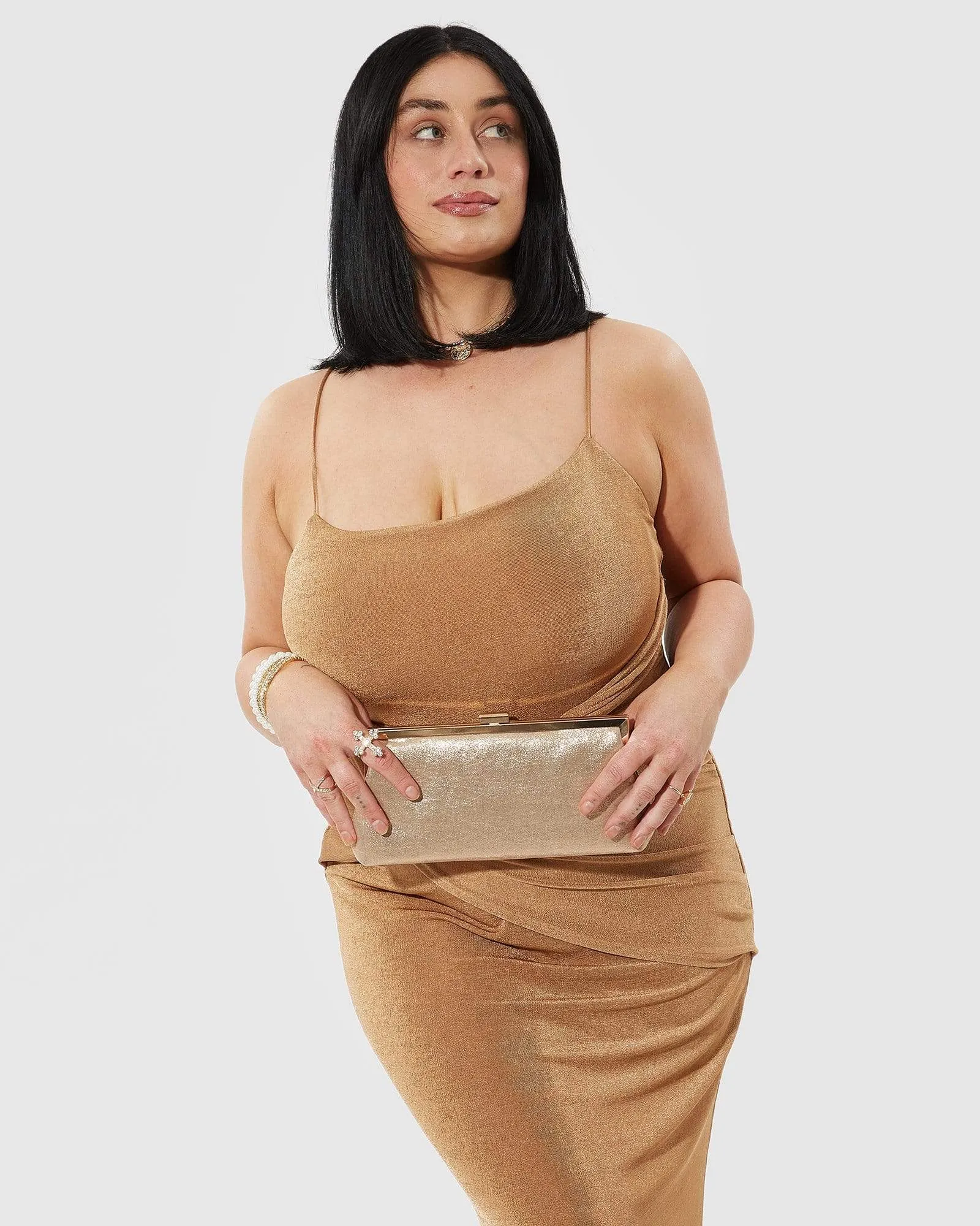 Gold Arya Clutch Bag