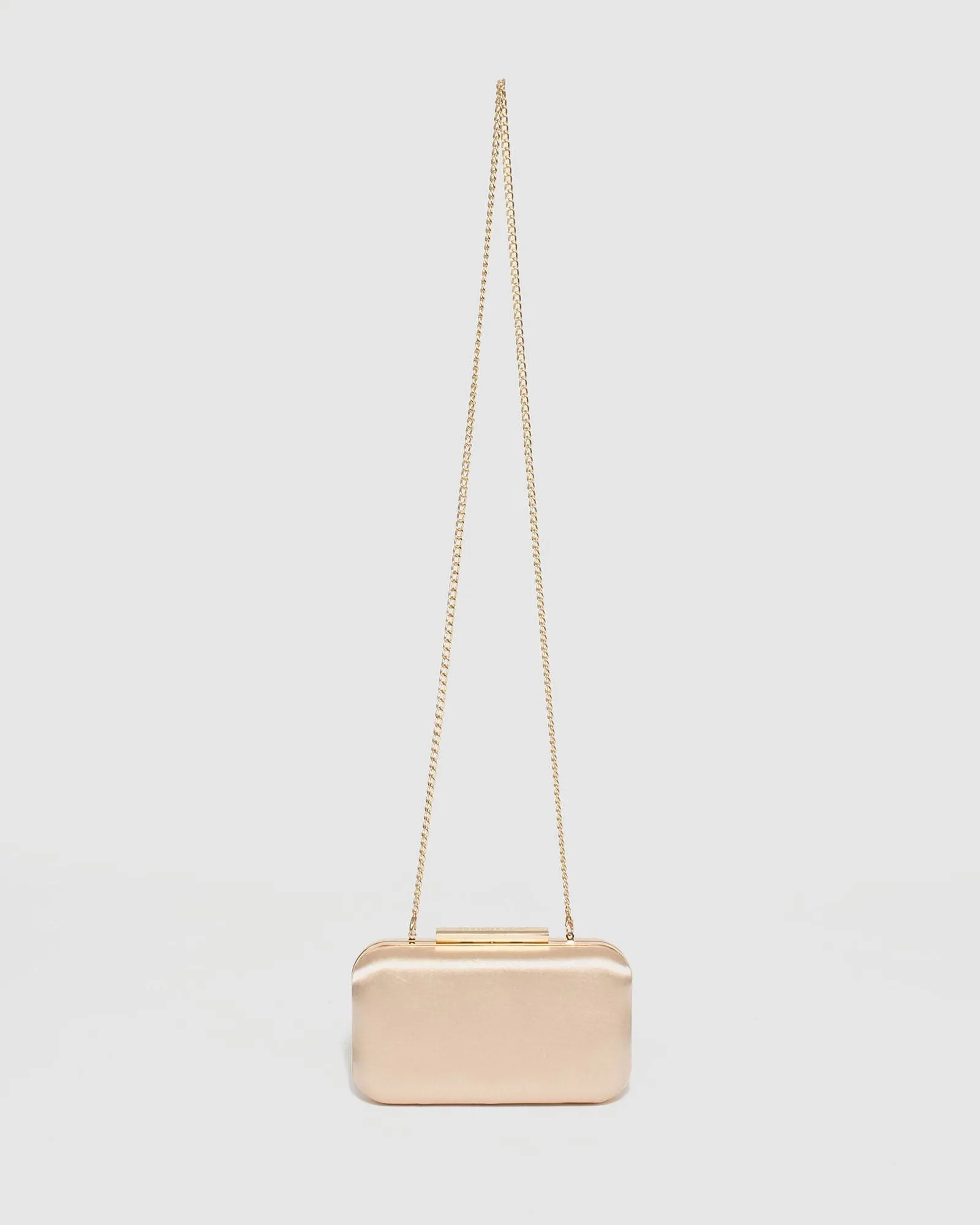 Gold Christine Twist Hardcase Clutch Bag