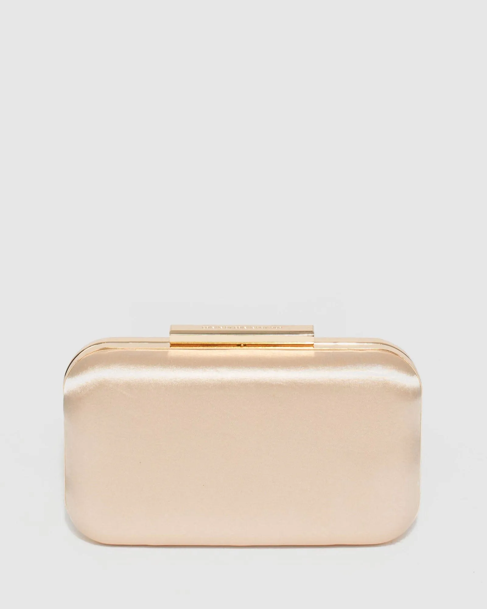 Gold Christine Twist Hardcase Clutch Bag