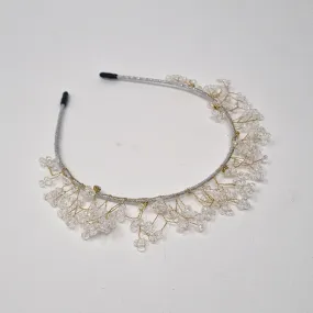 Gold Clear Crystal Jewelled Hairband