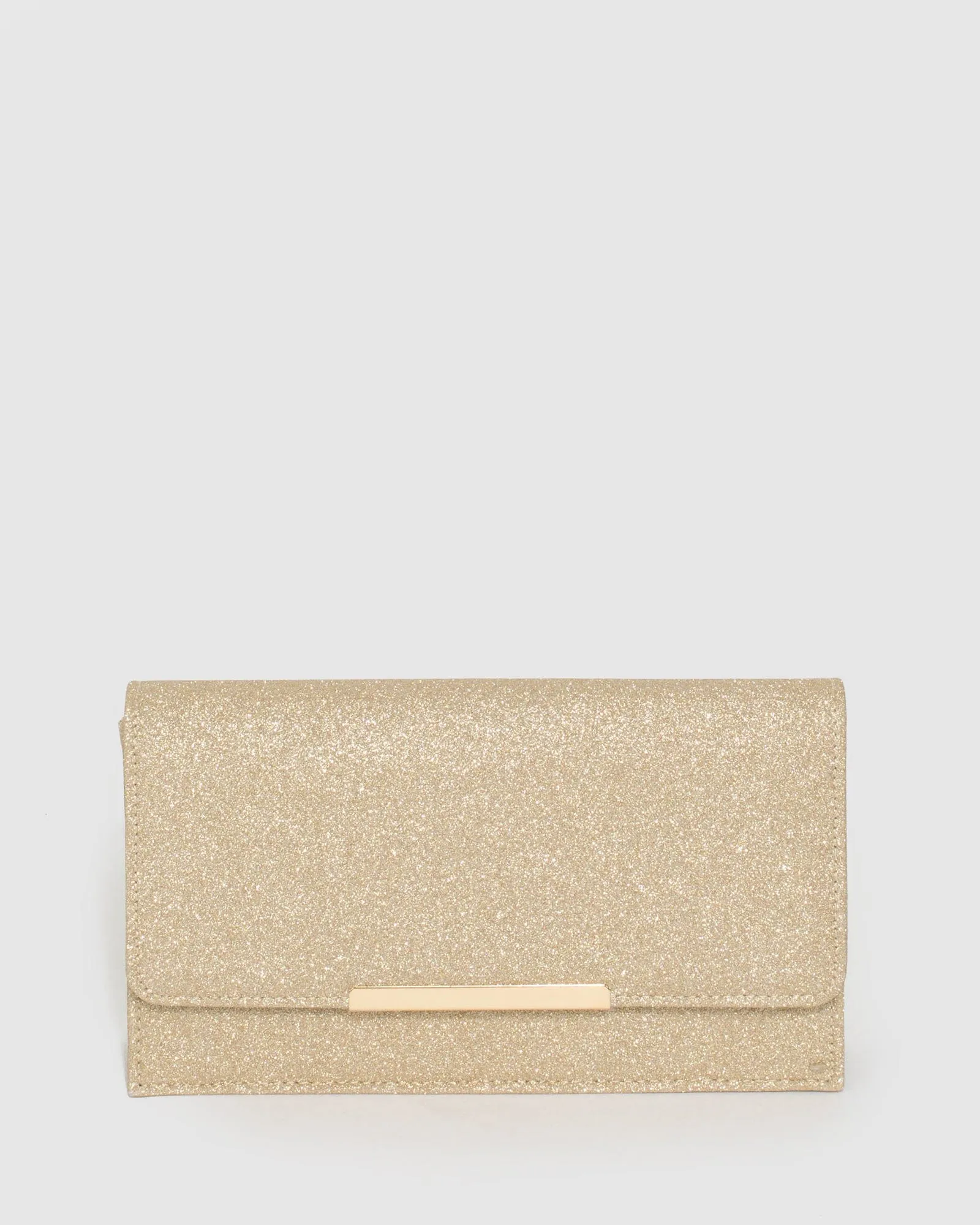 Gold Lily Bird Patch Clutch Bag