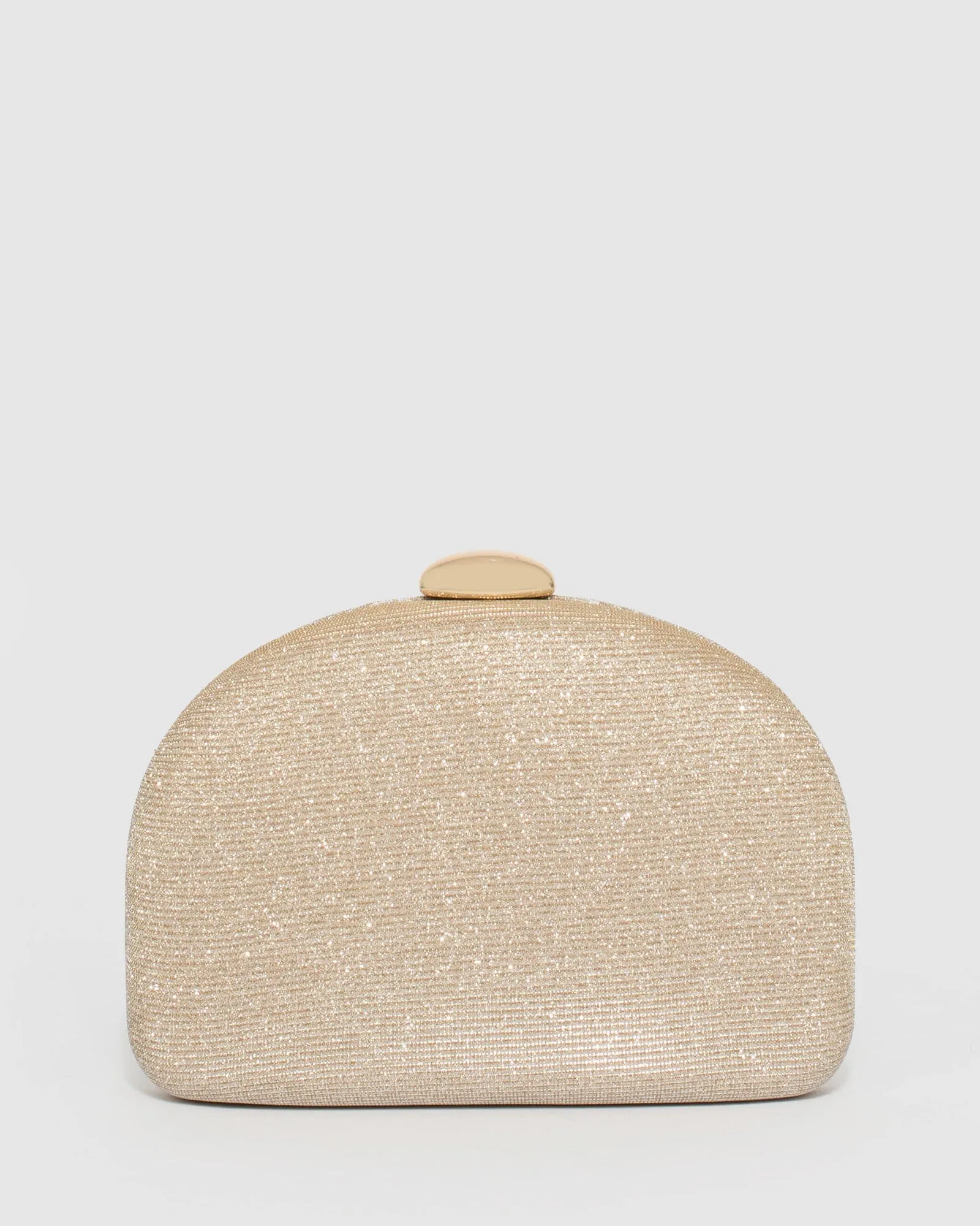 Gold Mia Glitter Clutch Bag