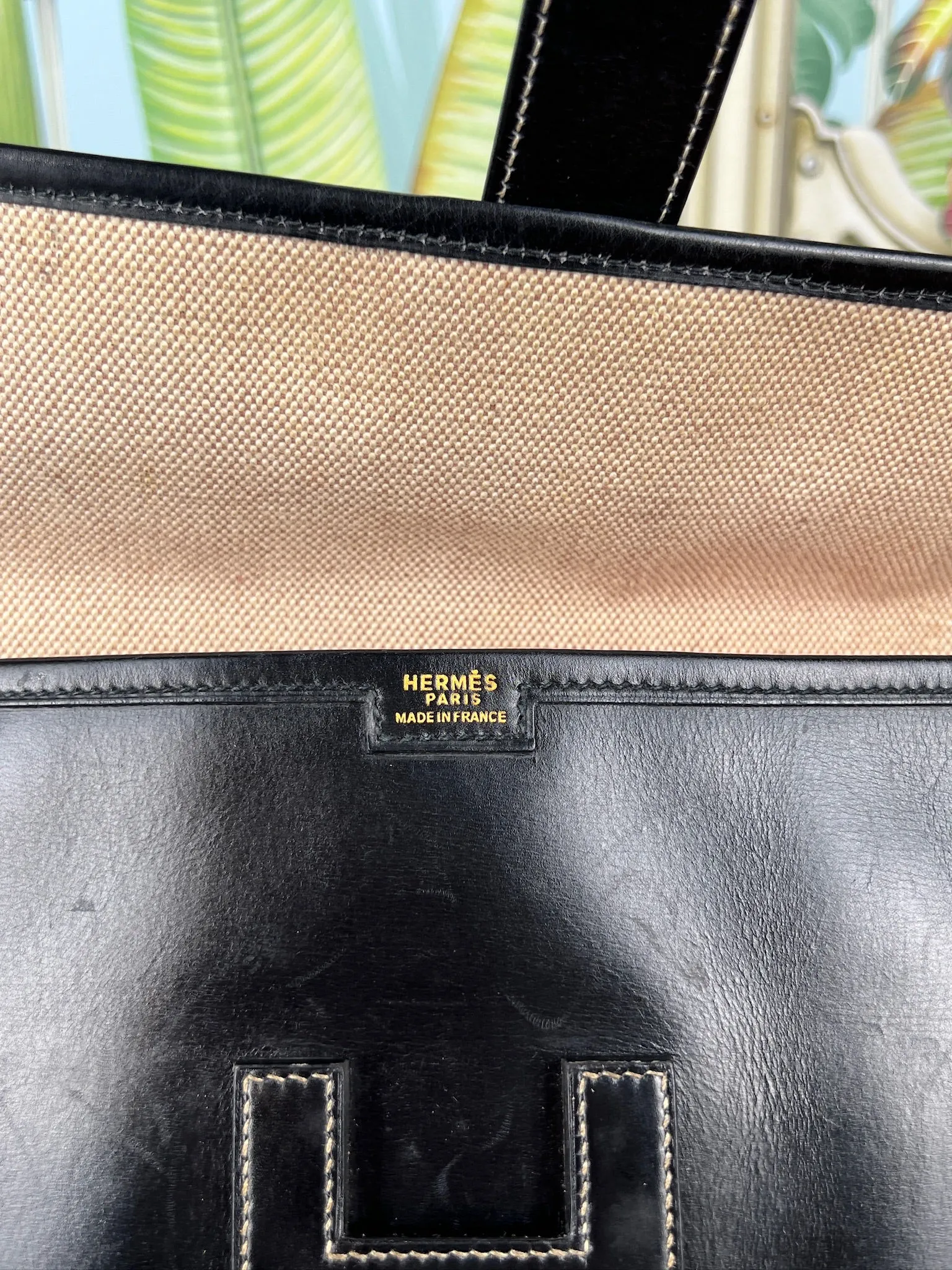 Hermés jige MM leather clutch