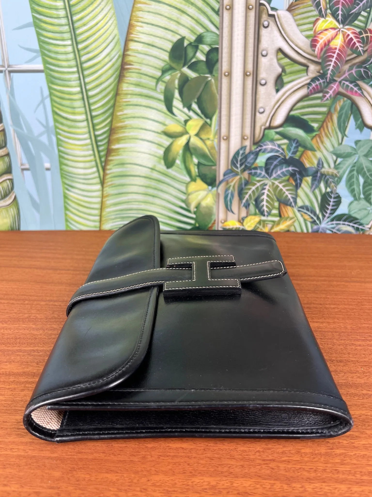 Hermés jige MM leather clutch