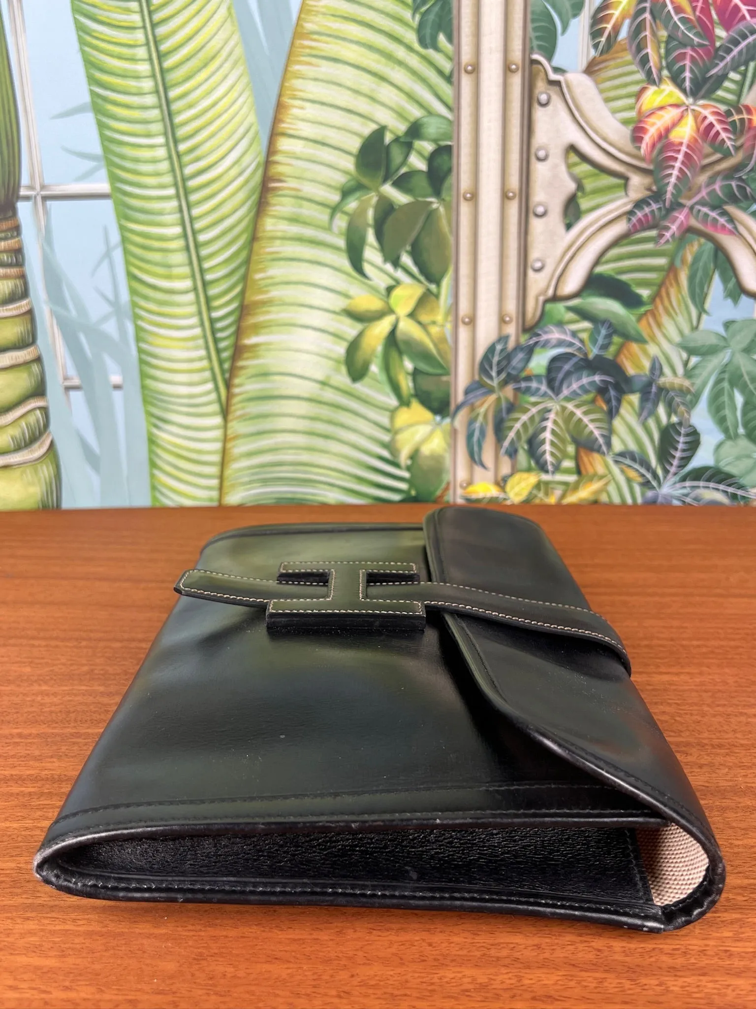 Hermés jige MM leather clutch