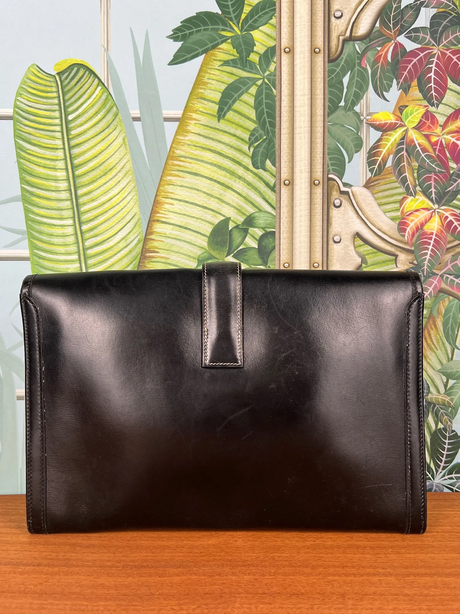 Hermés jige MM leather clutch