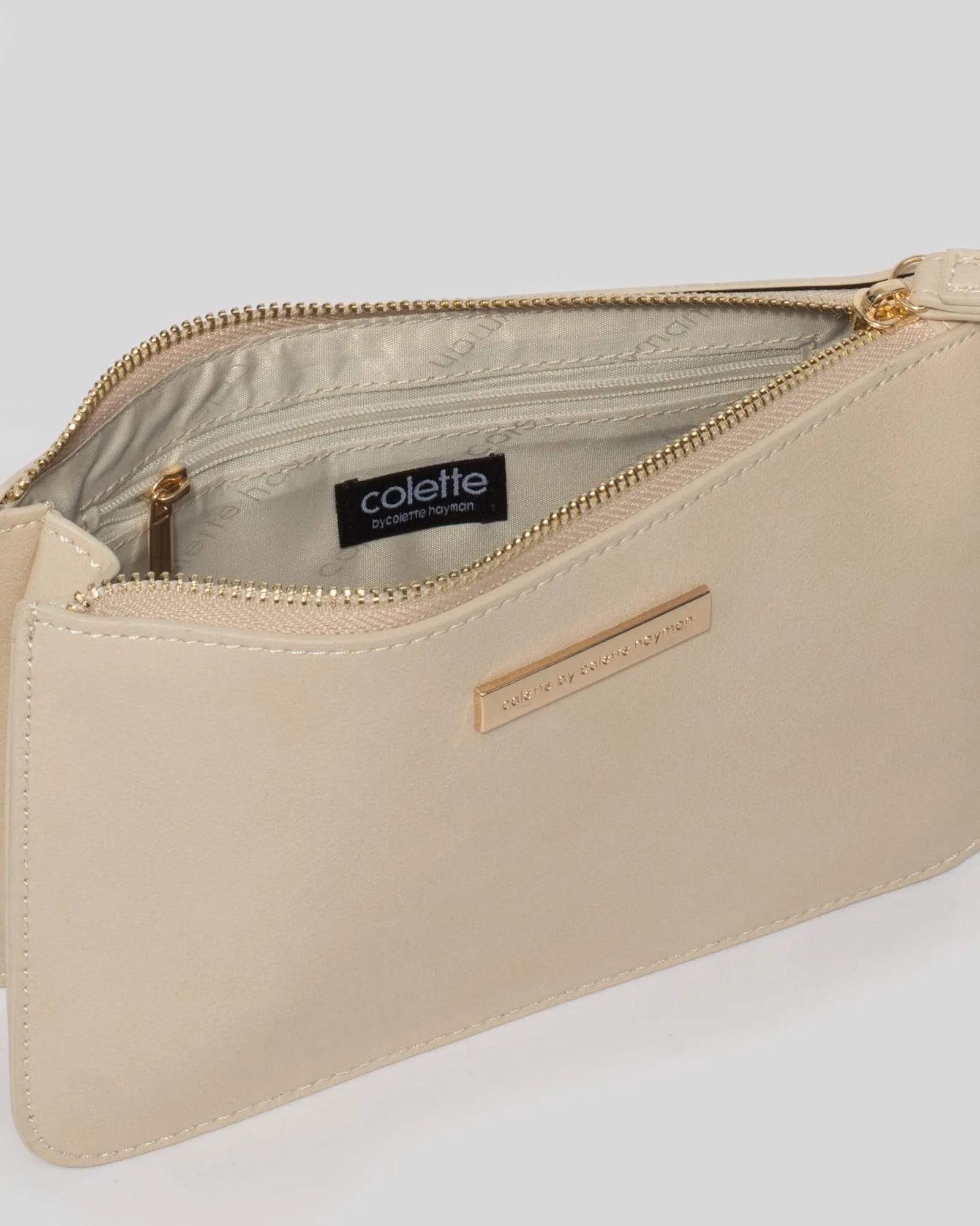 Ivory Willow Wristlet Clutch Bag