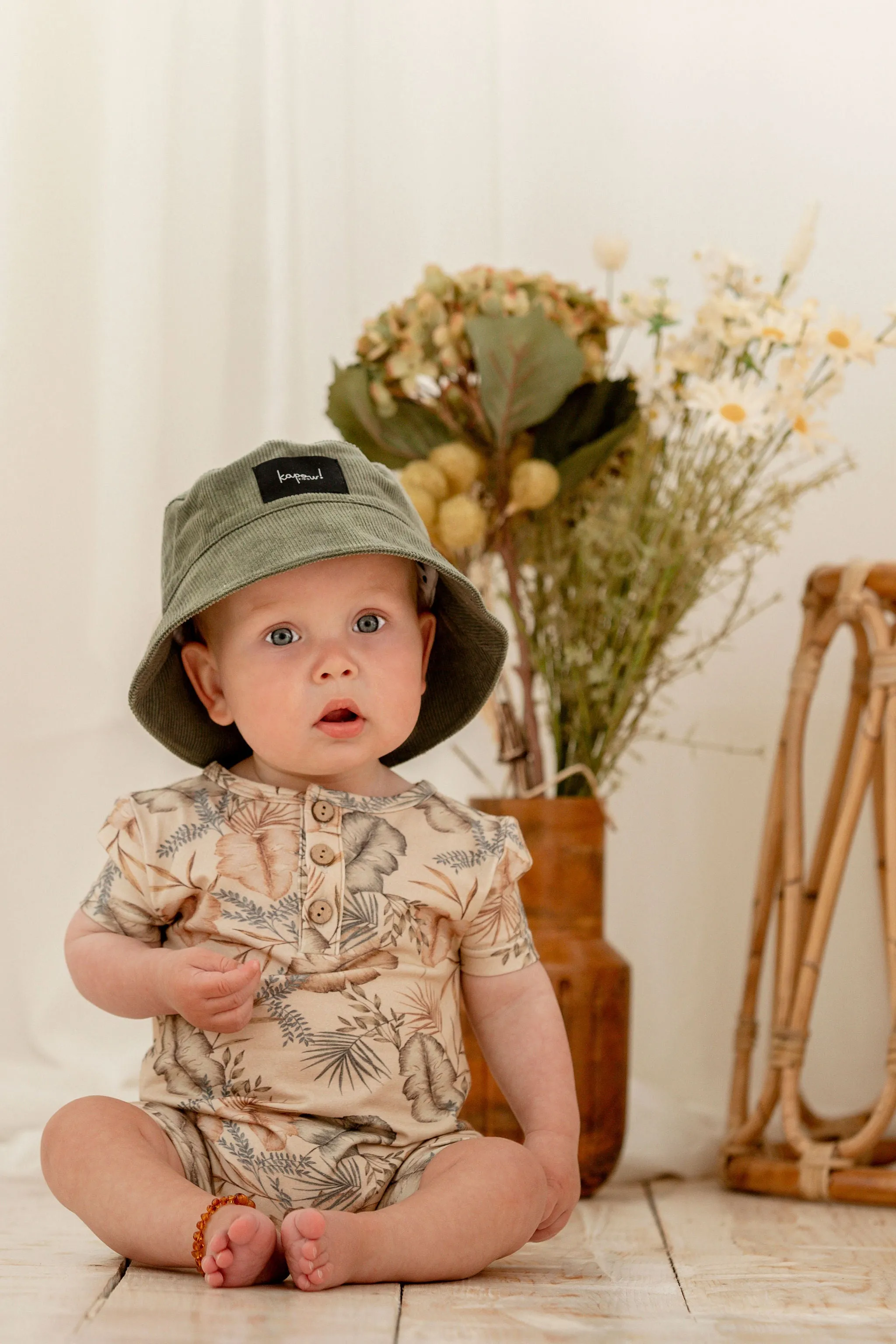 Kapow Kids Sage Corduroy Bucket Hat