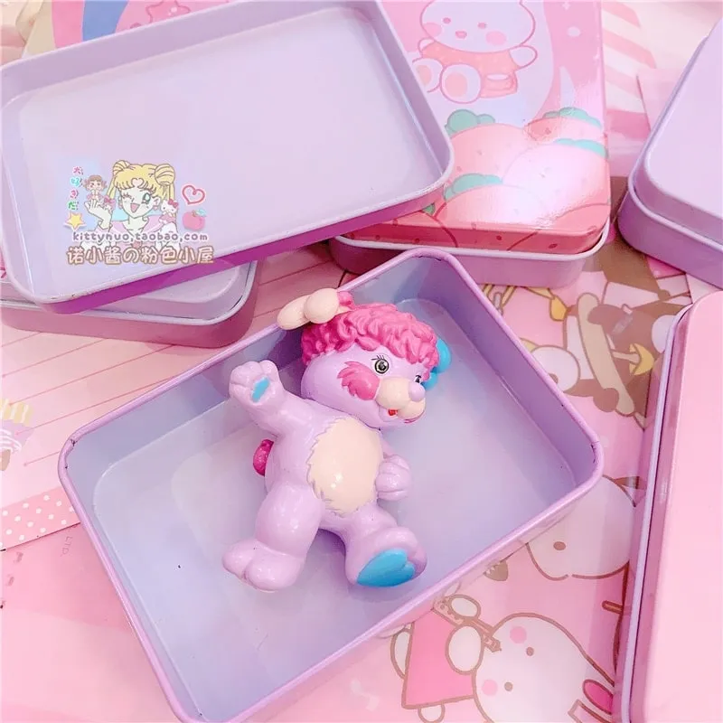 Kawaii Colored Mini Tin Storage Box
