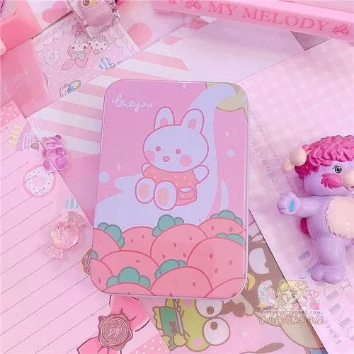 Kawaii Colored Mini Tin Storage Box