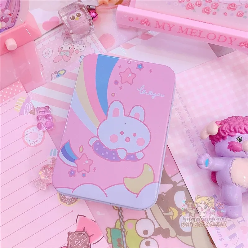 Kawaii Colored Mini Tin Storage Box