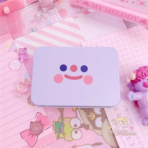 Kawaii Colored Mini Tin Storage Box