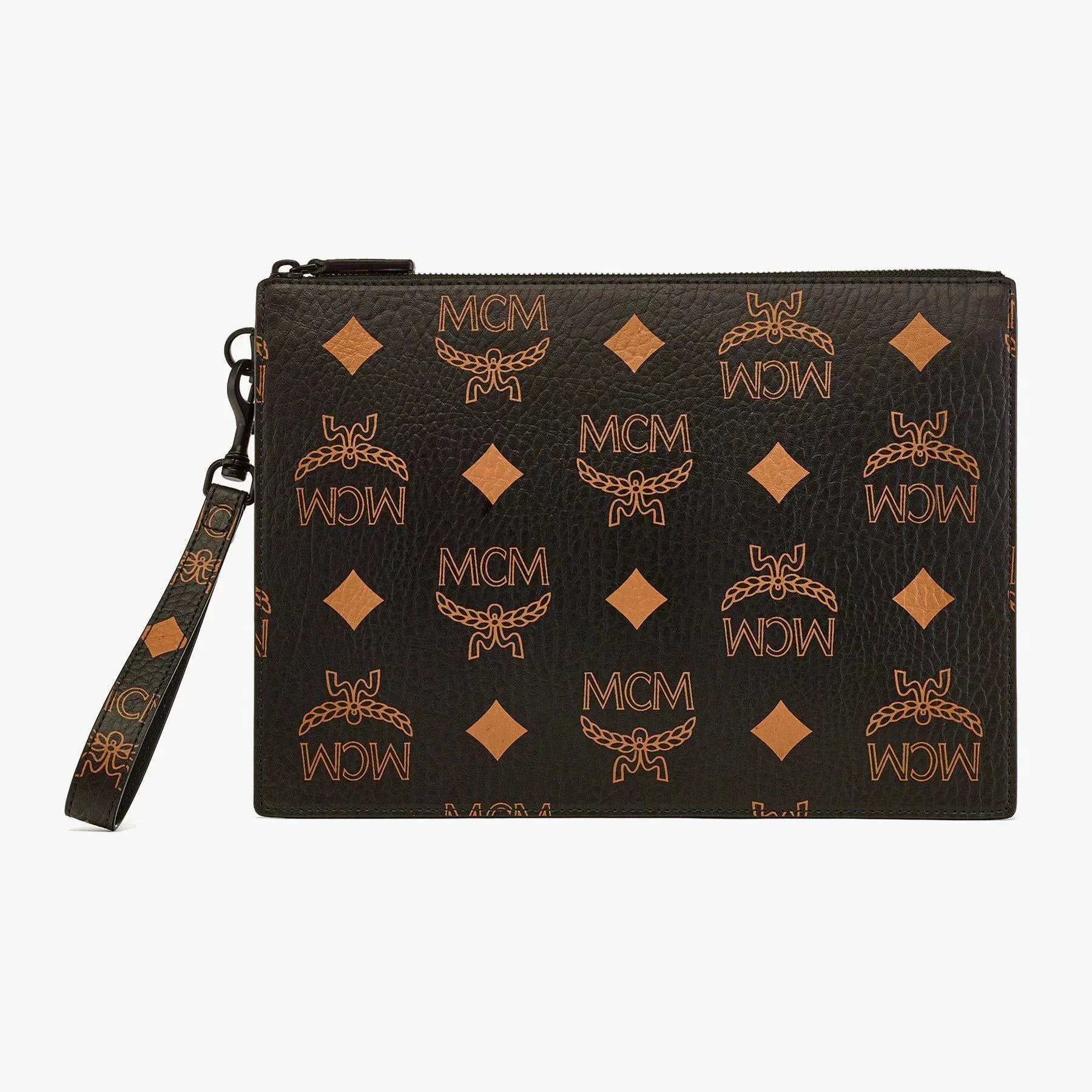 MCM Aren Wristlet Zip Pouch in Maxi Visetos