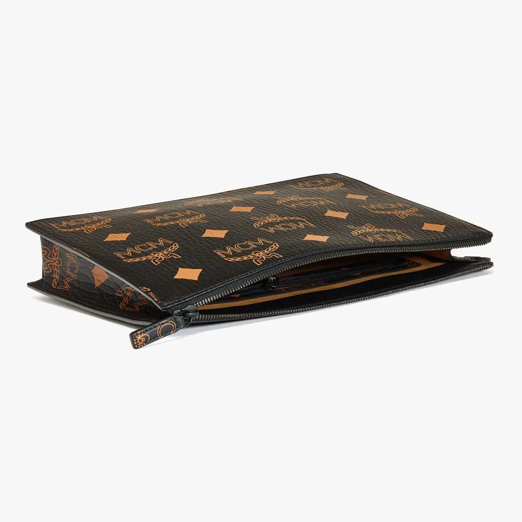 MCM Aren Wristlet Zip Pouch in Maxi Visetos