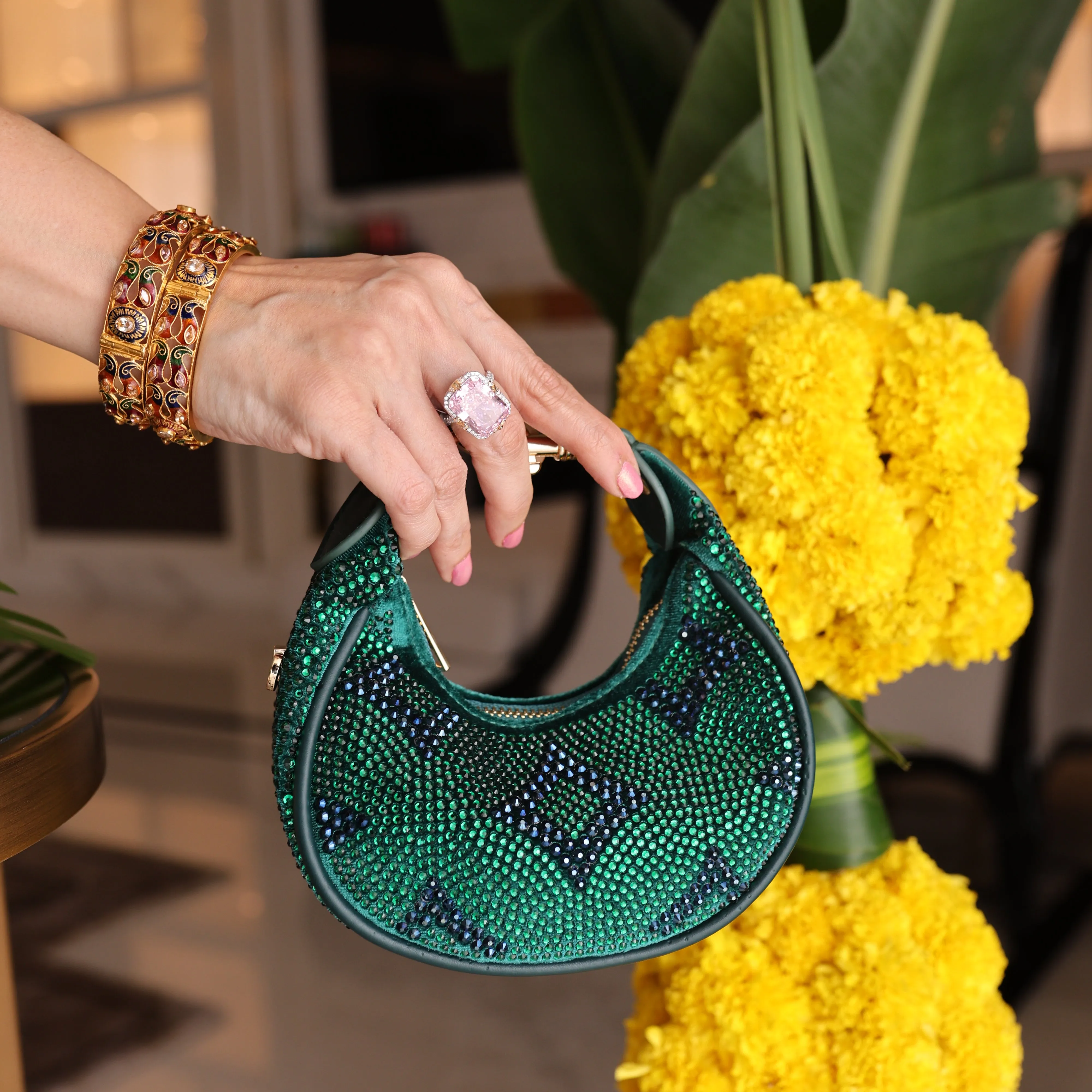 Mehfil Green Moon Bag